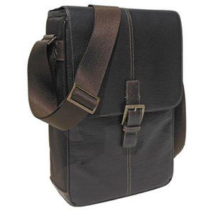 Boconi Chocolate Brown Leather Wine Carrier Holds 2 Bottles New with Tag